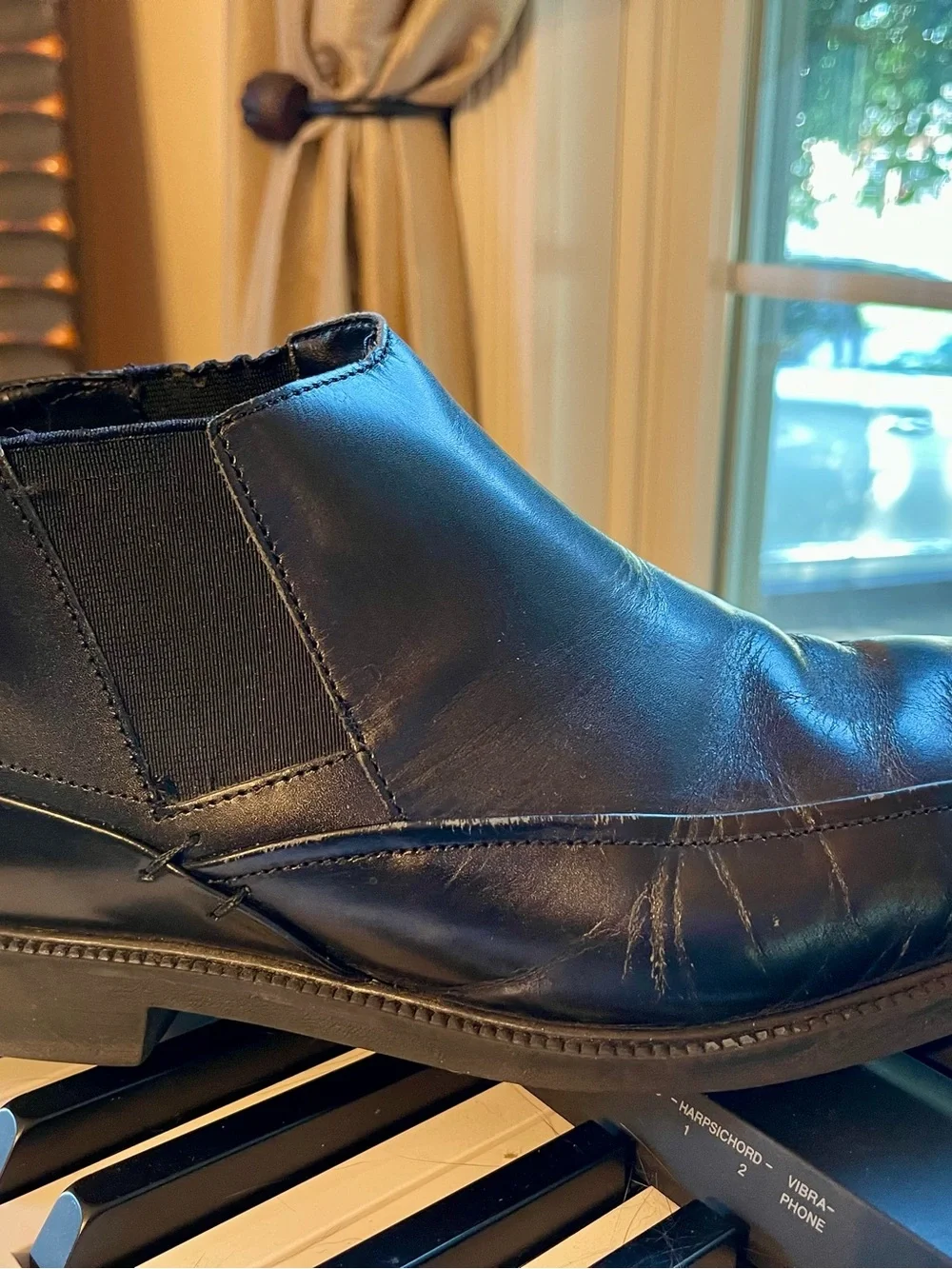 Stacy Adams Men’s Edison Blk Leather Boot Shoes SZ 11